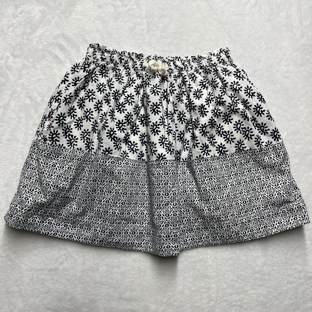 J‎ Crew Crewcuts Block Pattern Skirt Girls 8 Drawstring Cotton Summer Beach